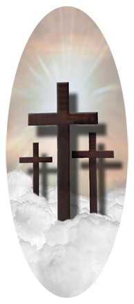 DA18 106 BZ Three Crosses (Clouds) Bronze